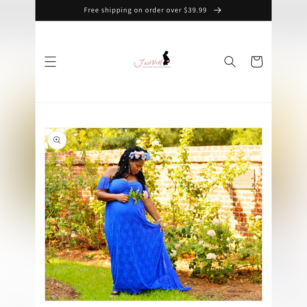 NWT blue lace maternity dress XL
